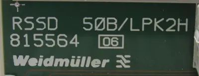 NEW WEIDMULLER 815564 TERMINAL BLOCK RSSD50B/LPK2H