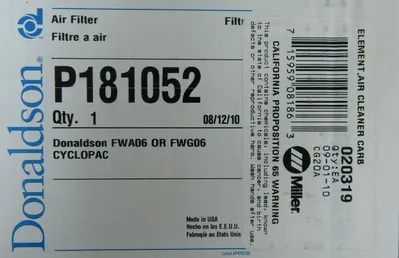 NEW DONALDSON P181052 AIR FILTER
