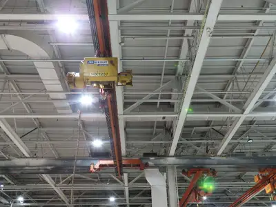Cleveland Tramrail 3 Ton Underhung Bridge Crane 45' 10" Span Acco Wright Hoist