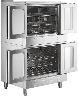 Double Deck Full Size Natural Gas OR Propane Convection Oven with Legs - 108,000 BTU