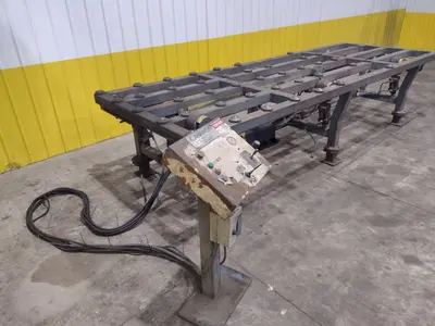 16' POWERED INFEED TABLE, USED FOR LOADING SHEETS IN A SHEAR / BRAKE: YOBRO #24335