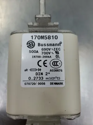 Bussmann 170M5810 Semiconductor Fuse, 500A 690-700V. 4E-32