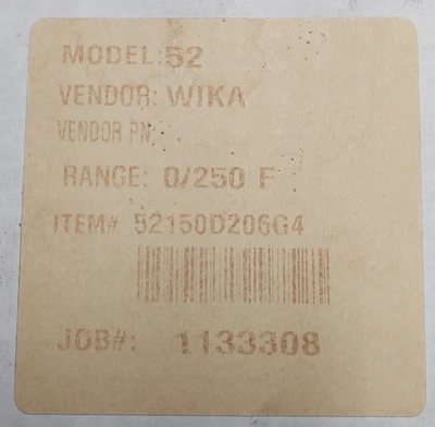 NEW WIKA 52150D206G4