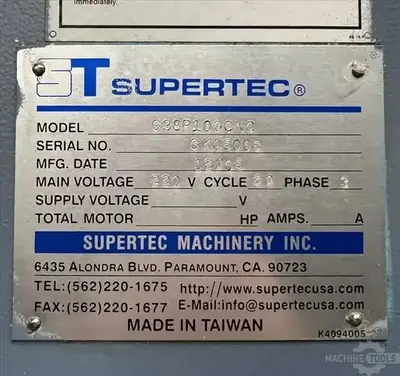 Used 2005 SUPERTEC G38P-100CNC Universal Cylindrical Grinders Illinois US | Perfection Global, LLC. #1394581