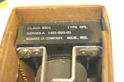NEW SQUARE D 8501-SPL RELAY SER,A 1481-S93-G1 8501SPL
