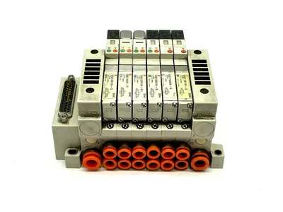 VV5Q11-06N7FU0-S | SMC  Manifold Base w/ Solenoids - For parts or not working