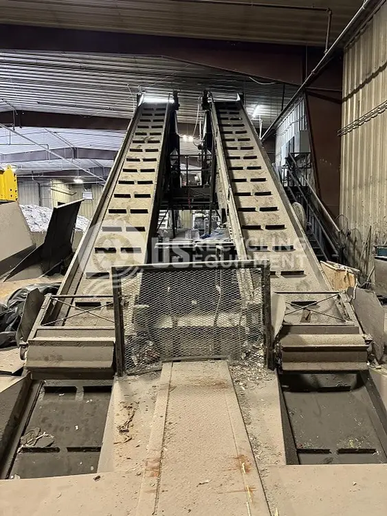 Used UNKNOWN MANUFACTURER: USED 44' CLEATED INFEED CONVEYOR Conveyors | US Recycling Equipment #474417