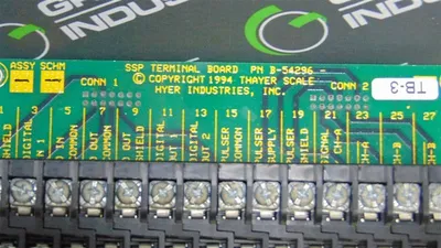Hyer Industries B-54296 Thayer Scale SSP Terminal Board Used