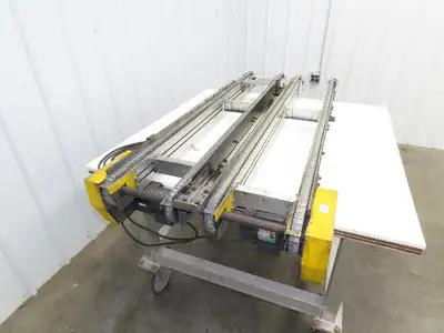 NKE CSB89A-PS-MD-222-1450-36-90W-3 Plastic Chain Conveyor 2-Row Double 220V 3PH