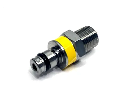 FT-MC24-02-K2 | Omega  Chrome-Plated Brass Quick Coupling Insert, Yellow, 1/8" NPT - New