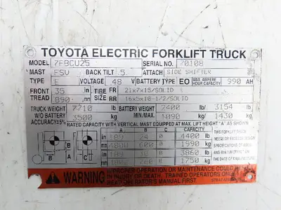 Toyota 24630-11441-71 Electric Forklift 7FBCU25 Transistor Circuit Board Card