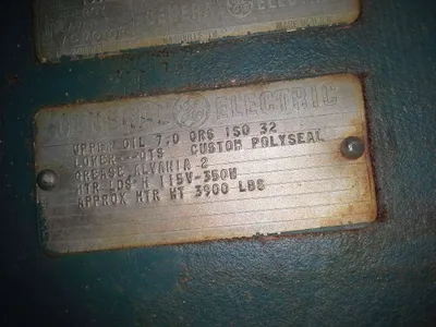 300 hp General Electric AC Motor, 1195 rpm