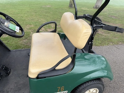(1) 2014 E-Z-Go golf cart with a Kawasaki gas engine, includes canopy, ball carrier, fold-down winds...