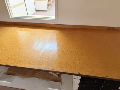 Used LARGE BUILT IN TABLE. COMES WITH TOP AND SUPPORTS. _UNKNOWN_ Work Benches Michigan US | Miedema Asset Management Group #1320834
