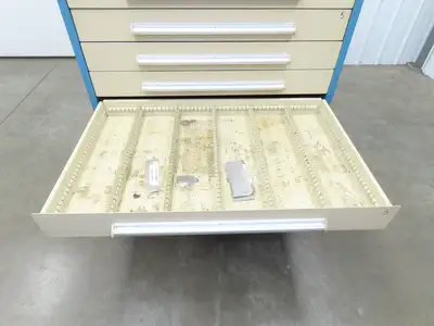 Nu-Era Modular Tool Storage Cabinet 11 Drawer 45x28x61" Stanley Vidmar Blue