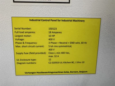 Used 2023 VERTONGEN "PENTH0C2" Woodworking Tenoners Texas US | MachineryMax #1488383