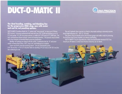 Used Iowa Precision Duct-O-Matic II Starter Coil Line