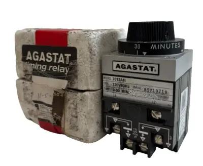 NEW AGASTAT 7012AH TIMING RELAY 3-30 MIN. 60HZ 120V