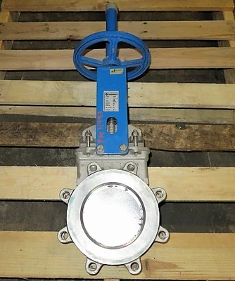 6" 150# Orbinox Knife Gate Valve Hand Wheel Operated