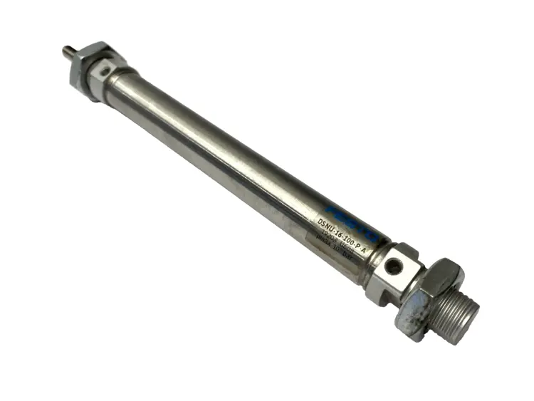 Used FESTO PNEUMATIC CYLINDER 16MM BORE 100MM STROKE 19203 Pneumatic Cylinders | Maverick Industrial Sales #1105490