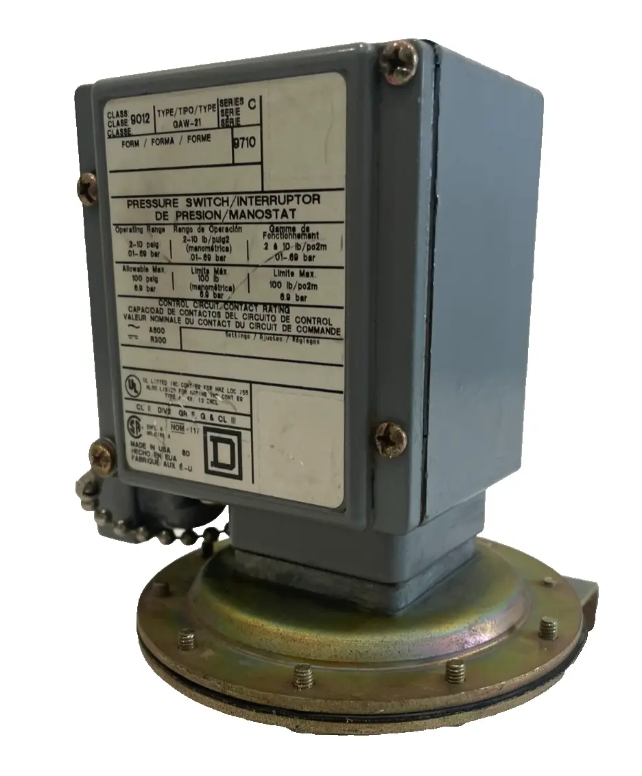 NEW SQUARE D 9012 GAW-21 PRESSURE SWITCH 9012GAW21