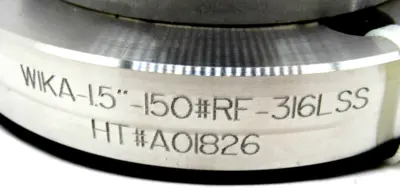 NEW WIKA RF-316LSS PRESSURE GAUGE FLANGE 1.5"-150 RF316LSS