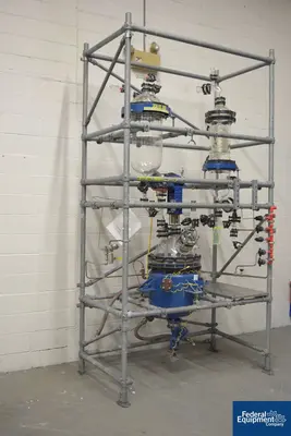 USED De Dietrich 50 Liter Dedietrich Glass Reactor Train