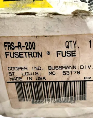 NEW COOPER BUSSMANN FRS-R-200 FUSE 600V FRSR200