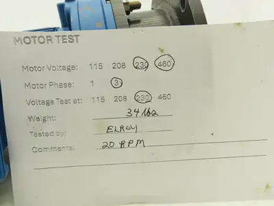 Sumitomo Cyclo CNFMS03-6095GB-87/G F63M/4 Gearmotor 20rpm .25kw 220-480V 87:1
