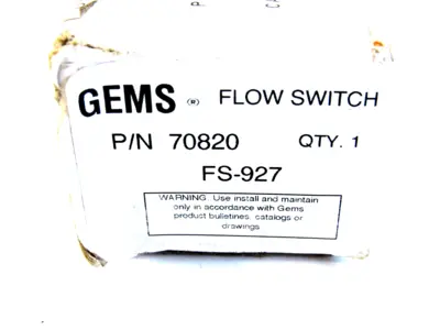 NEW GEMS 70820 FLOW SWITCH FS-927