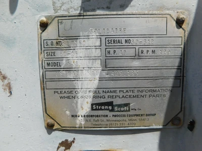 Used STRONG SCOTT SJS Rotary Steam Tube Dryers Ohio US | Equipment Recovery Corp. #1331669