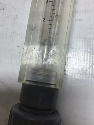 1″ FNPT Port Block Style Inline Flowmeter psi 15 GPM Acrylic