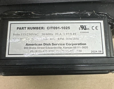 New | in-Stock American Dish Service CIT 091-1025 Pumps Indiana US | J&J Industrial Supply #789353