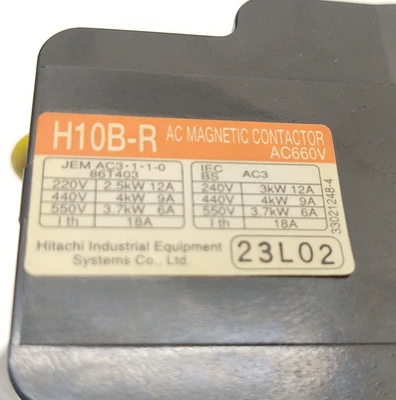 Hitachi H10B-R AC 100V Coil Motor Contractor TR12B-2E Thermal Overload Relay CS8