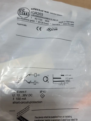 NEW IFM IGB2006BARKG/AM/SC/0,3M/US