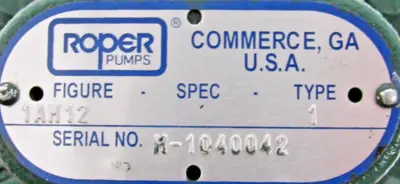 NEW ROPER PUMPS 1AH12 GEAR PUMP