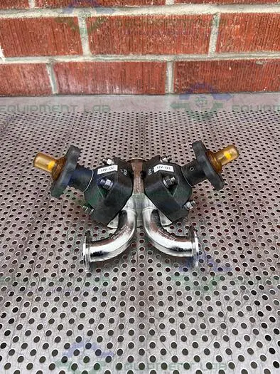 Used ITT PURE FLO 1-316L-RA20MAX 3 - WAY DIAPHRAGM VALVE W/ 1" SANITARY FITTING Valves/Fittings California US | Equipment Lab #485555