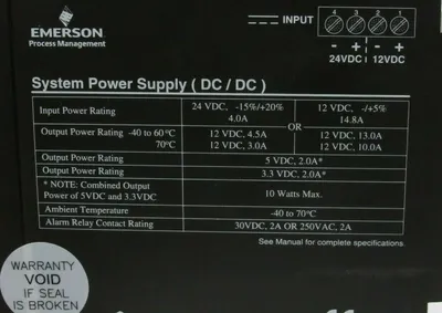 NEW EMERSON KJ1501X1-BC2 12P2186X042 POWER SUPPLY XJ1501X1BC2