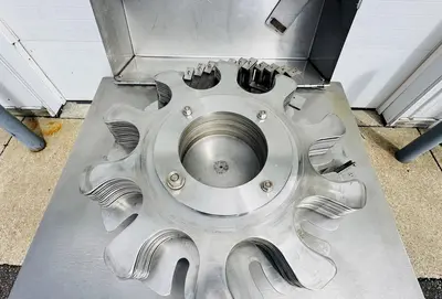 USED URSCHEL 10 STATION SEMI-AUTOMATIC ROTATING ONION SLICER