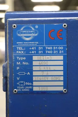 Used 1999 SPIRO BETA 3 Elbow Machines Georgia US | The Equipment Hub #289651