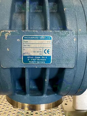 USED VACUUBRAND MBS050BP 99 DIAPHRAGM VACUUM PUMP W/ ATB RBF0.25/2-7R MOTOR
