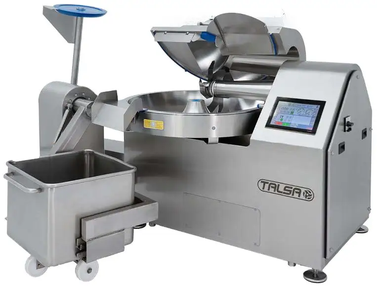Talsa K205s Commercial 54 Gal, 350lb, 82HP Bowl Chopper / Cutter W/ Loader & Unloader Arm - 460 Volts