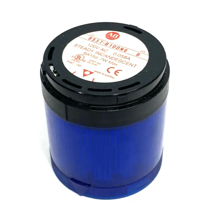 Used ALLEN-BRADLEY SER. B STEADY INCANDESCENT STACK LIGHT BLUE 120VAC Seals & Gaskets | Maverick Industrial Sales #1102040
