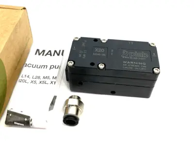 USED PIAB VACUUM PUMP MINI X20 CONN. B NBR SEALINGS, X20A6-BN