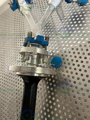 USED BUCHI GLASS USTER KATALOG 8801 Y SHAPED GLASS W/ 2 VALVES
