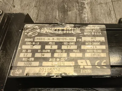 ADVANCED DIGITAL GMB3515-34-M-02211315-103A Servo Motors | ESS Industrial Equipment Sales (7)
