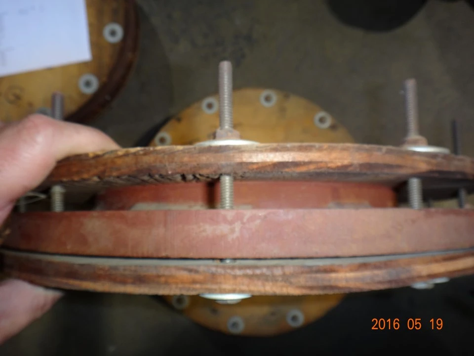 10"x6" PTFE Lined, Resistoflex Reducing Flange, 150.