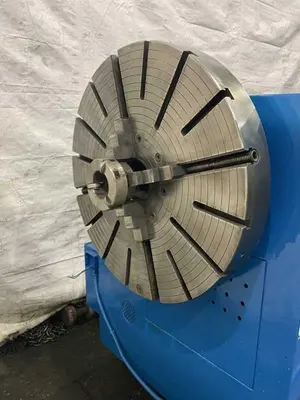 40"/56" X 160" GRUTZPE TIMEMASTER MODEL 4000/500 DOUBLE CHUCK ENGINE LATHE 5.75" HOLE: STOCK 11413