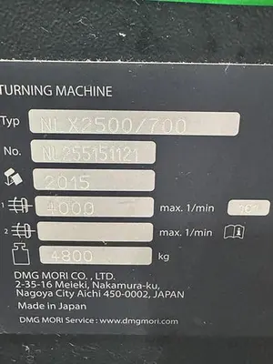 Used DMG MORI NLX 2500/700 2 AXIS CNC LATHE WITH CHIP BLASTER AND CONVEYOR CNC Lathes | Harbor Machinery Inc. #1283417