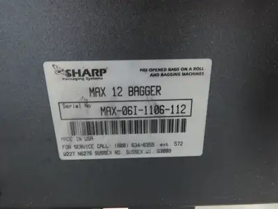 Sharp MAX 12 Bagging System Automatic Labeler SP203A Bagger Machine